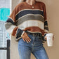 【S-XL】💞Damska luźna bluzka w paski z długim rękawem