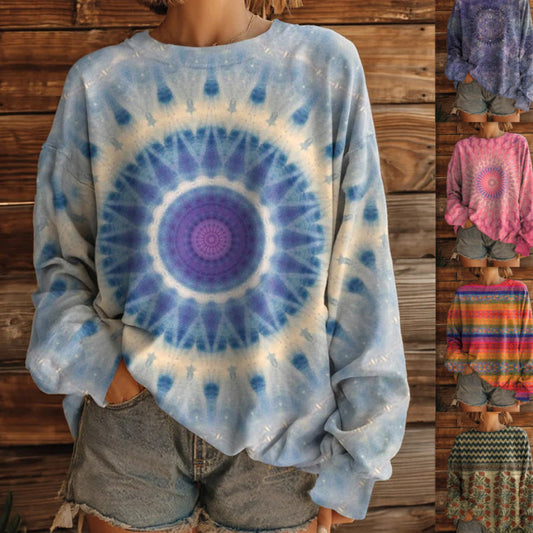 【S-3XL】💖Damski luźny bluz z nadrukiem tie-dye