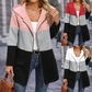 【S-3XL】💖Modny luźny sweter z kapturem w kolorze blokowym