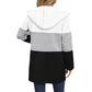 【S-3XL】💖Modny luźny sweter z kapturem w kolorze blokowym