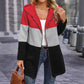 【S-3XL】💖Modny luźny sweter z kapturem w kolorze blokowym
