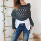 👚Ażurowy szal skręcony