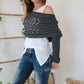 👚Ażurowy szal skręcony
