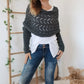 👚Ażurowy szal skręcony