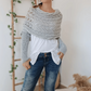 👚Ażurowy szal skręcony