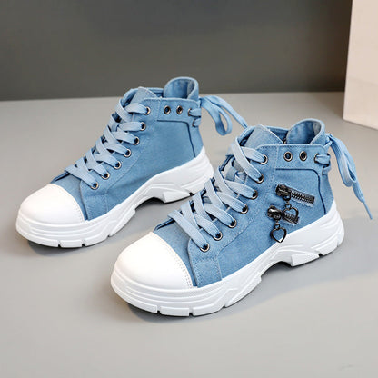 【EU 35-44】👡Damskie półbuty płócienne z grubą podeszwą