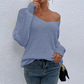 【S-XL】💖Wdzięczny, luźny top z dzianiny z dekoltem w szpic