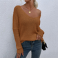 【S-XL】💖Wdzięczny, luźny top z dzianiny z dekoltem w szpic