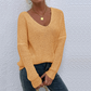 【S-XL】💖Wdzięczny, luźny top z dzianiny z dekoltem w szpic