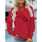 【S-3XL】💖Damski top z nadrukiem piór i serc