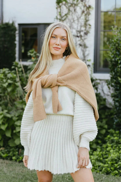 【M-L】👗Zestaw z plisowaną spódnicą z dzianiny