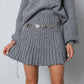 【M-L】👗Zestaw z plisowaną spódnicą z dzianiny