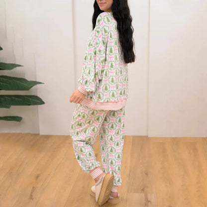 【S-2XL】😴Zestaw piżamy z nadrukiem