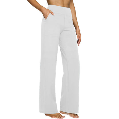 【S-2XL】💕Damskie spodnie z wysokim stanem, elastyczne, z szerokimi nogawkami