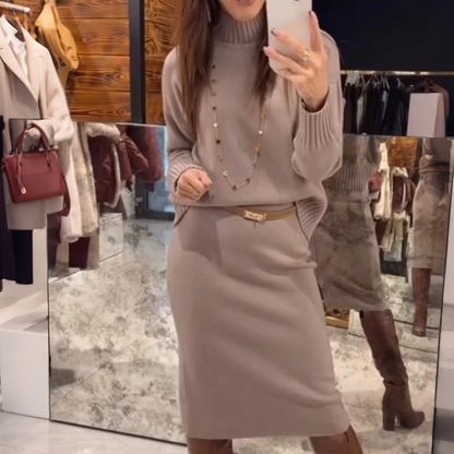 【S-3XL】💖Sweter z dzianiny i spódnica