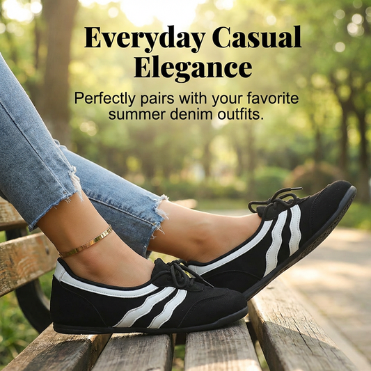 Damskie trampki sznurowane w paski w stylu retro