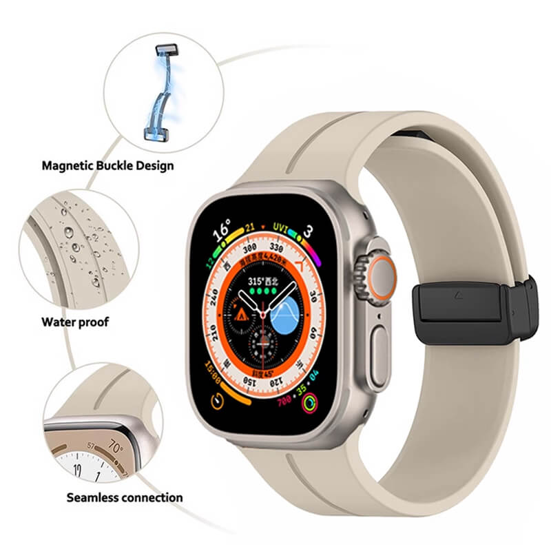 ⌚Pasek magnetyczny ze składanym zapięciem dla Apple Watch