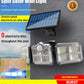 Solarna lampa ścienna z trzema głowicami