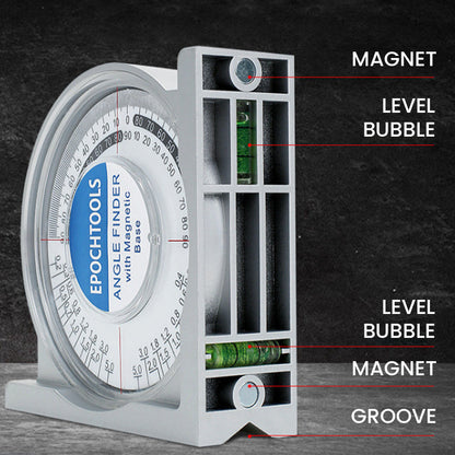Wielofunkcyjny przyrząd do pomiaru kąta - spód z silnym magnetyzmem