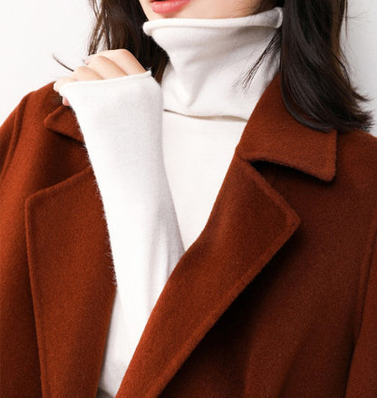 Damski sweter z golfem Soft Slim