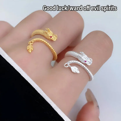 ✨Pierścionek dla pary💍Pierścień szczęścia Dragon's Tail Qiankun