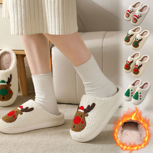 🔥Wyprzedaż świąteczna 40% taniej🎄Super słodkie bawełniane kapcie świąteczne